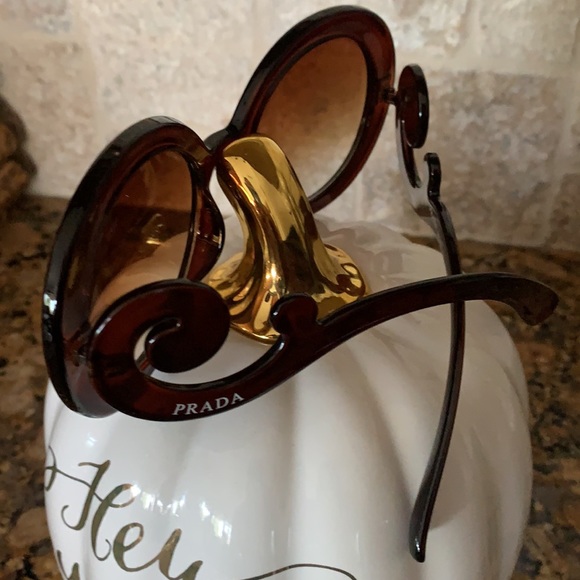 Brown round large Fashion sunglasses - Picture 2 of 5